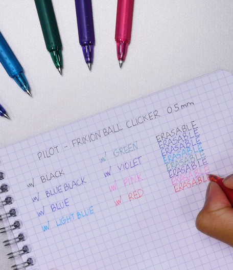 Pilot FriXion Ball Erasable Rollerball Pen Medium Set of 4  (Black/Blue/Green/Red)