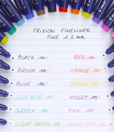  Pilot FriXion Fineliner Pen - Fine Point - 12 Color Set