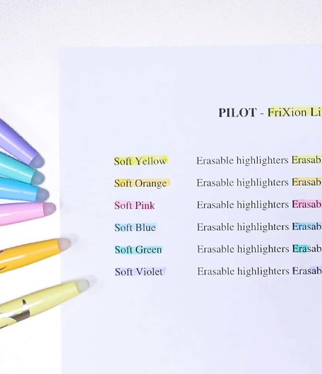 Pilot FriXion Soft Pastel Erasable Highlighters